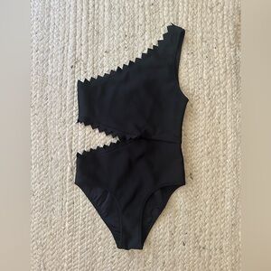 Onia black one piece shark bite bathing suit size XS